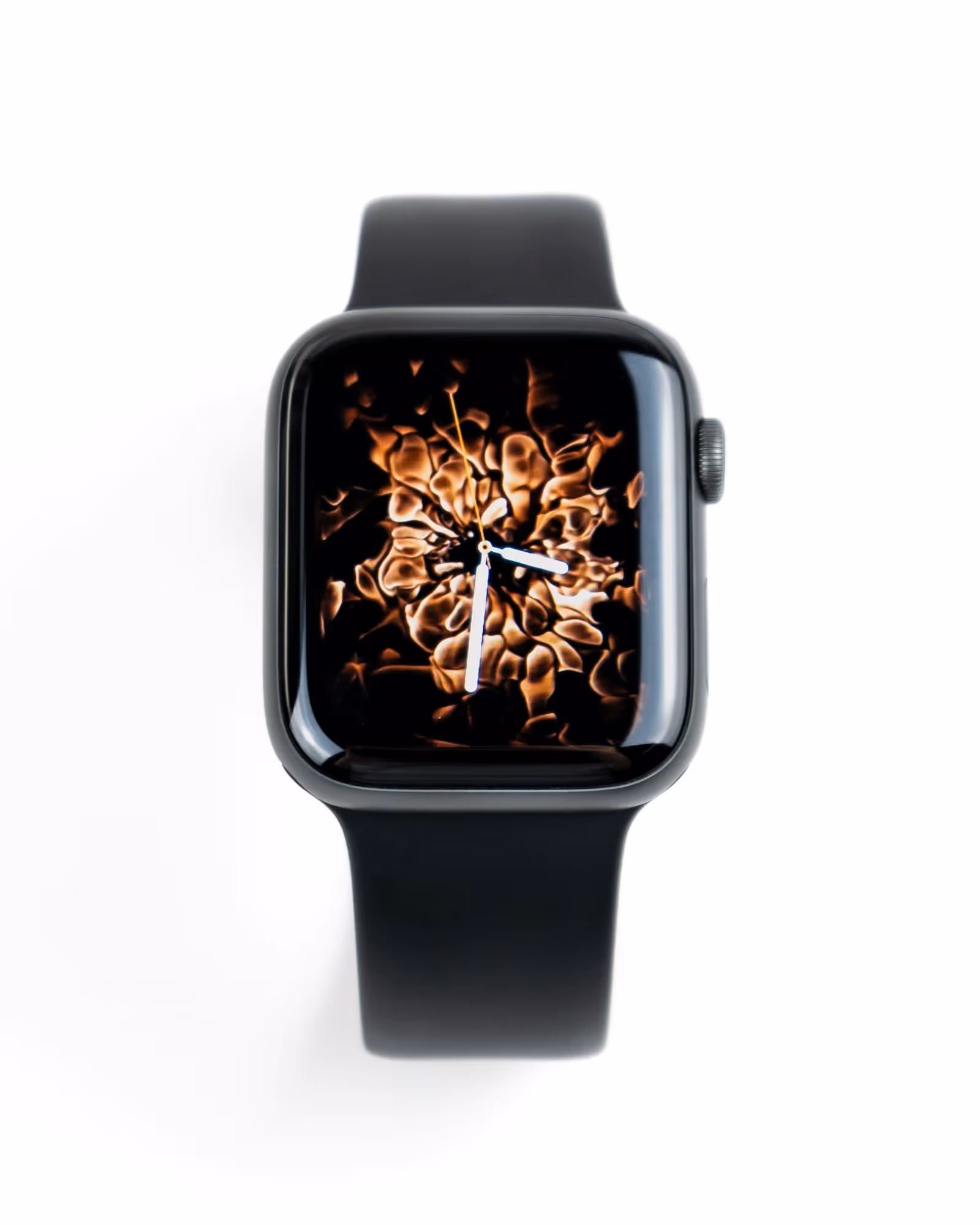 Apple Watch com tela de monitoramento de sono exibindo gráfico de fases